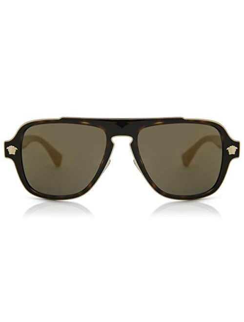 Versace Mens Sunglasses Tortoise/Gold Metal - Non-Polarized - 56mm