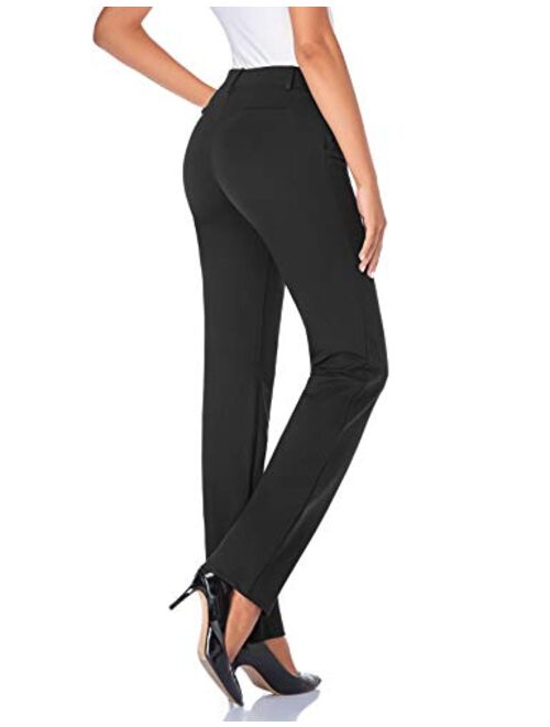 Tapata Women's 30''/32''/34'' Stretchy Straight Dress Pants with Pockets Tall, Petite, Regular for Office Work Business