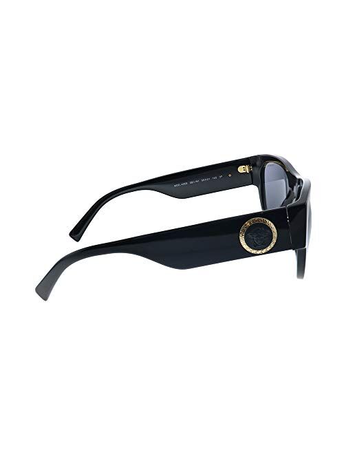 Versace VE 4359 GB1/81 Black Plastic Square Sunglasses Grey Polarized Lens