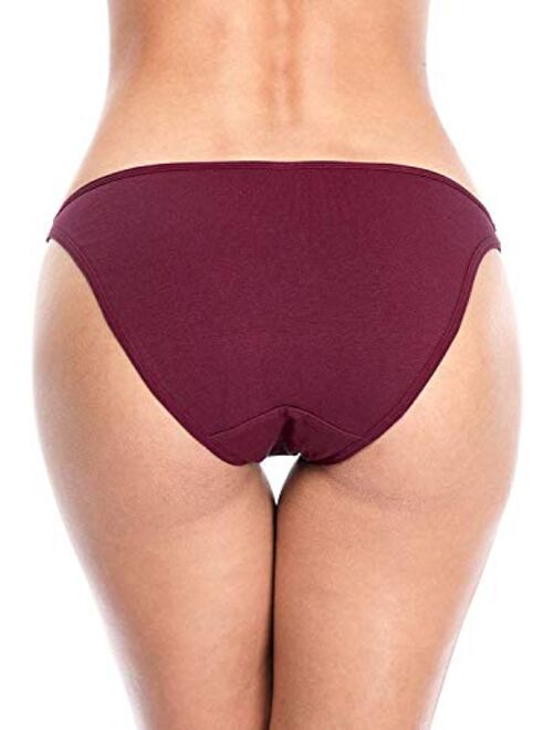 ALove Women Low Rise Cheeky Underwear Seamless Panties No Show Thong 4 Pack