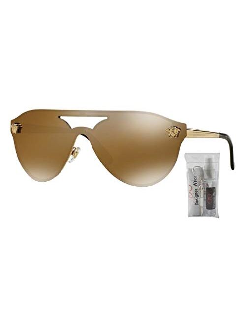 Versace VE2161 Aviator Sunglasses For Men For Women+FREE Complimentary Eyewear Care Kit