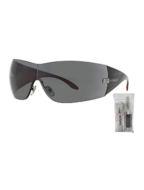 Versace VE2054 Wrap Square Sunglasses For Men For Women+FREE Complimentary Eyewear Care Kit