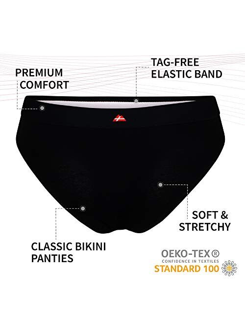 Buy DANISH ENDURANCE Womens Organic Cotton Stretch Bikini Panties 6 ...