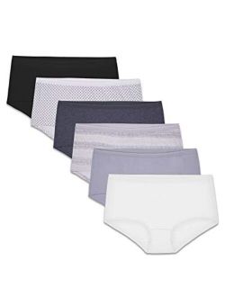 Women's 6 Pack Assorted Cotton Boyshort Panties