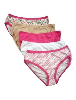 Women's Plus Size True Comfort Cotton Stretch 5 Pack Bikini Panties