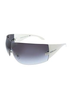VE 2054 10008G Silver Plastic Shield Sunglasses Grey Gradient Lens