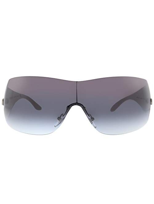 Versace VE 2054 10008G Silver Plastic Shield Sunglasses Grey Gradient Lens