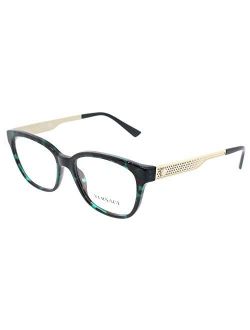 Versase VE3240 5076 52 Green Havana Woman Square Eyeglasses