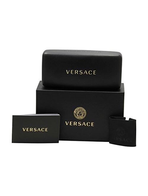 Versace VE2207Q Gold/Medusa/Black Leather/Brown One Size