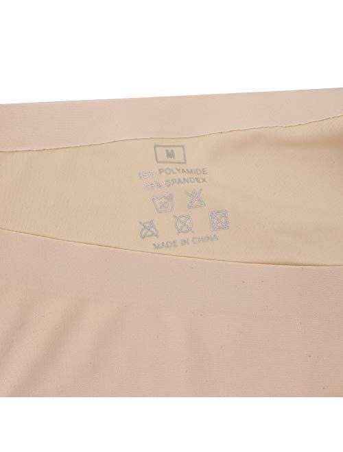 Vresqi Underwear Women Hipster Seamless Invisible Bikini Half Back Coverage Panties 5 Pack