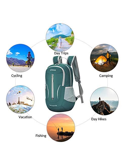 ZOMAKE Small Hiking Backpack, 25L Lightweight Travel Backpack Packable Backpack Daypack for Women Men