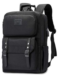 Laptop Backpack College Backpacks Bookbag Vintage Backpack Bookbags Water Resistant Back Pack for Women Men fit 15.6 inch