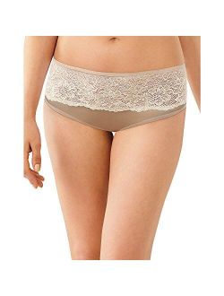 Womens One Smooth U Comfort Indulgence Satin with Lace Hipster Panty