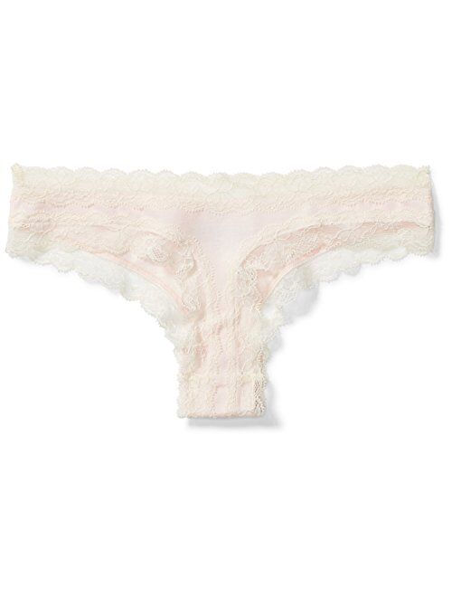 Mae Women's Standard Super Soft Cotton Lace Thong