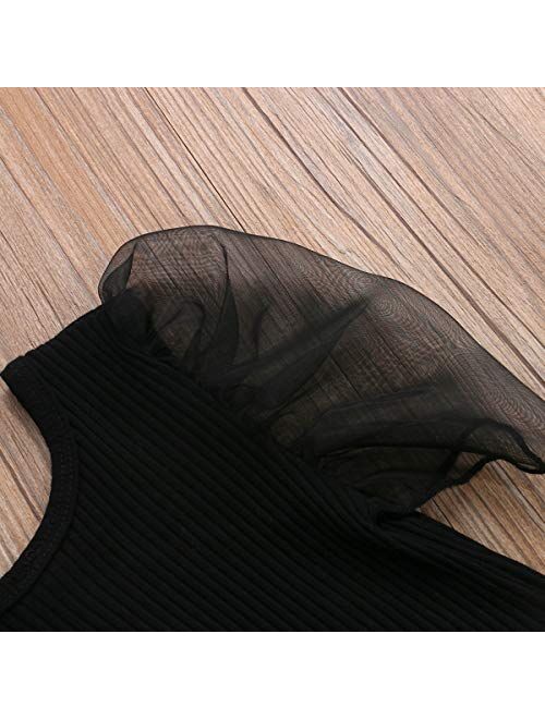 citgeett Toddler Baby Girls Denim Outfits Off Shoulder Tube Top+Ripped Jeans Pants Set Kids Summer Clothes