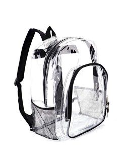 Heavy Duty Transparent Clear Backpack See Through Backpacks for School,Sports,Work,Stadium,Security Travel,College