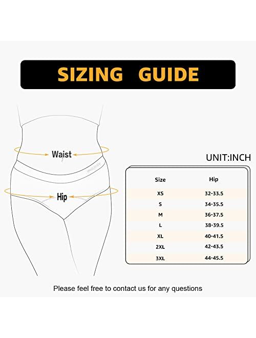 INNERSY Womens Cotton Period Panties Heavy Flow Menstrual Underwear 3 Pack
