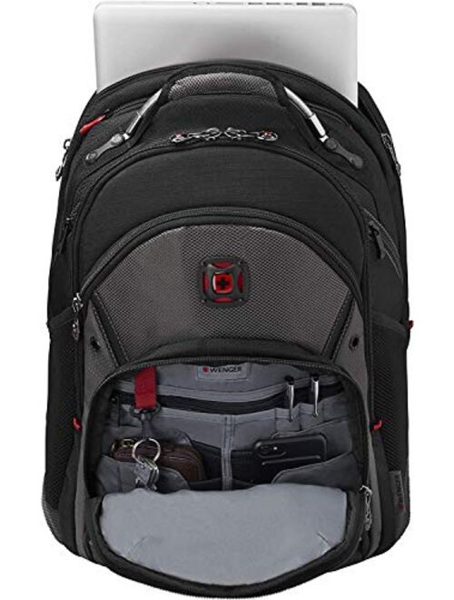 Wenger Synergy Padded Stabilizing Laptop Bag with Pass-Thru, Black/Grey, 16-inch
