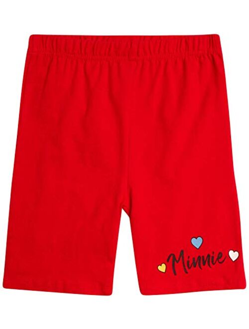 Disney Girls 2 Piece T-Shirt Knit Short Set: Minnie Mouse & Pooh Bear (Infant, Toddler, Little Girls)