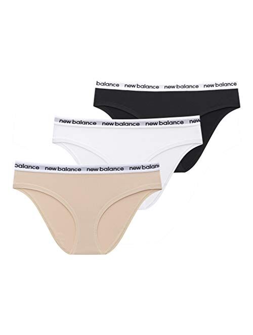New Balance Women's Premium Performance Logo Elastic Hipster (3 Pack or 6 Pack of Women's Underwear)
