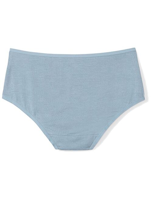 Amazon Brand - Arabella Women's Modal Lace Waistband Midi Brief Panty, 3 Pack