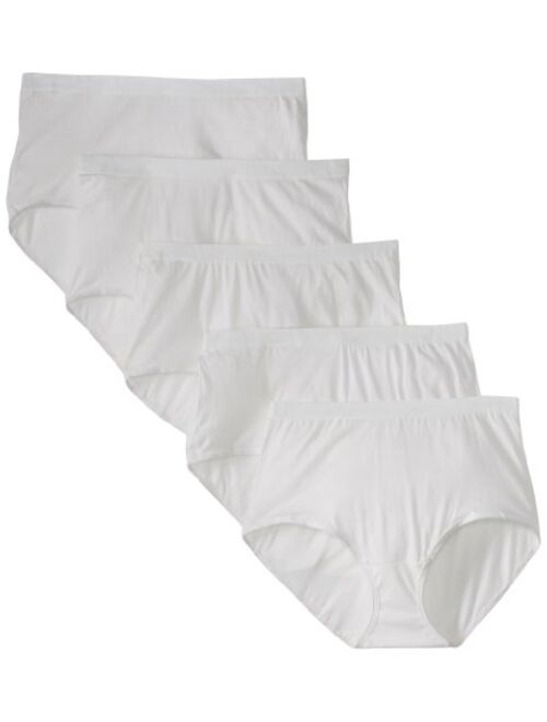 Fruit Of The Loom Women's Plus Size "Fit For Me" 5 Pack Cotton Brief Panties