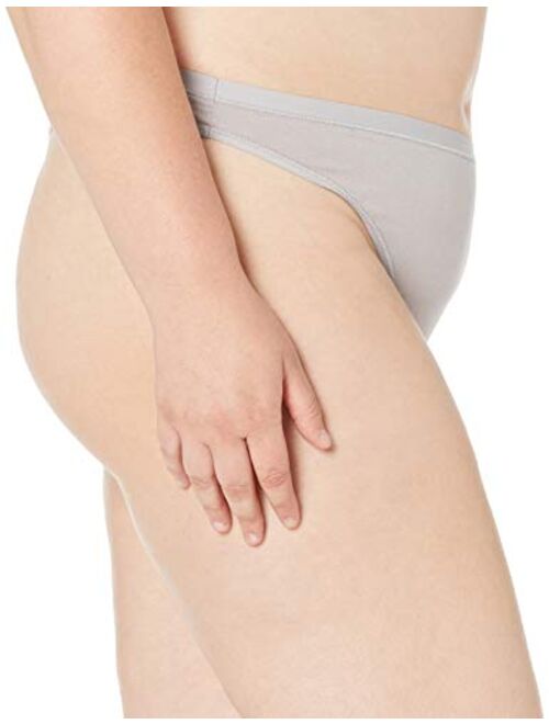 Amazon Essentials Women's Plus-Size 6-Pack Cotton Stretch Thong Underwear