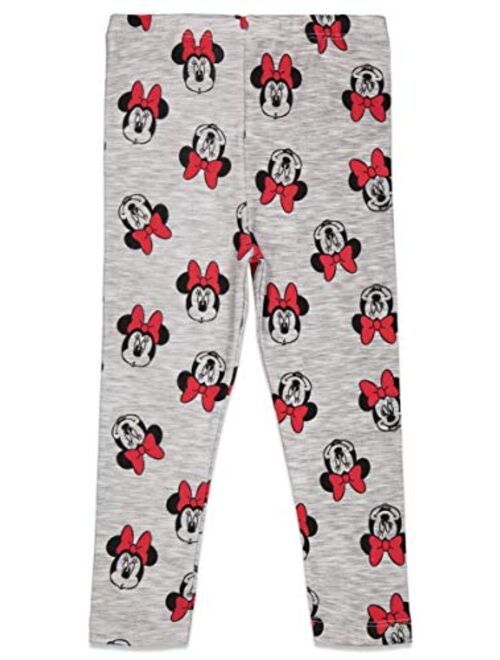 Disney Minnie Mouse Girls Peplum Short Sleeve Top and Leggings Set