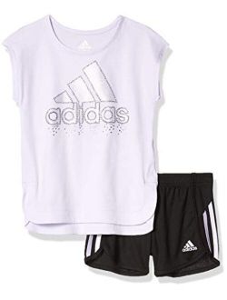Girls Sleeve Tee & Sport Short Clothing Set