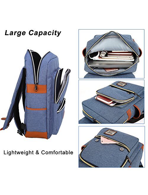 Slim Laptop Backpack for Women, Fashion Travel Rucksack College School Bookbag