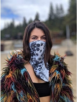 Velu Rave Face Masks (2 in 1) Reversible Bandanas for Dust, Outdoors, Raves, Festivals with microFLEX Filtering Technology