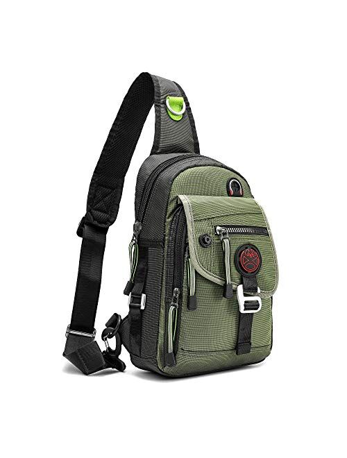 Nicgid Sling Bag Chest Shoulder Backpack Crossbody Bags for iPad Tablet Outdoor Hiking Men Women
