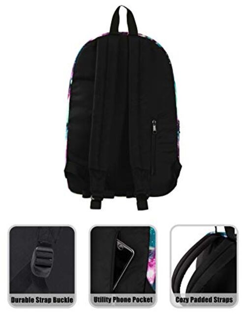 HotStyle TRENDYMAX Galaxy Backpack for School Girls & Boys, Durable and Cute Bookbag with 7 Roomy Pockets