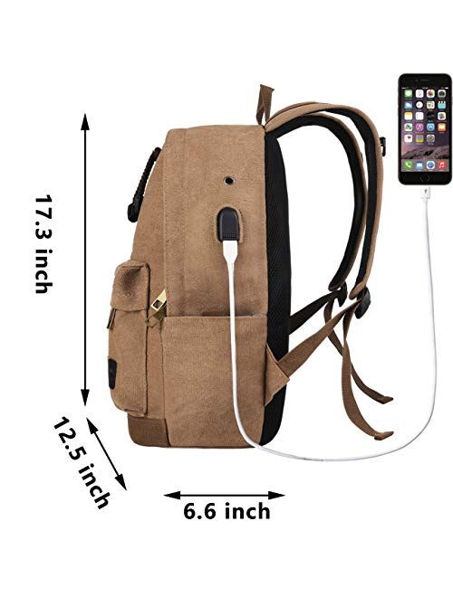 Laptop Backpack for Men Back Pack with USB Charging Port,Notebook Lightweight Travel Backpack
