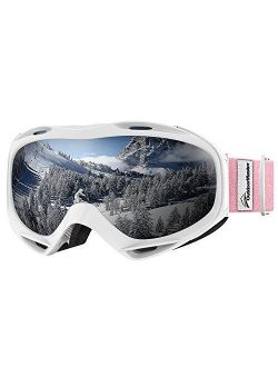 OutdoorMaster OTG Ski Goggles - Over Glasses Ski/Snowboard Goggles for Men, Women & Youth - 100% UV Protection