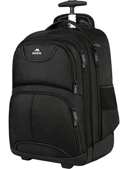 Rolling Backpack, Matein Waterproof College Wheeled Travel Backpack