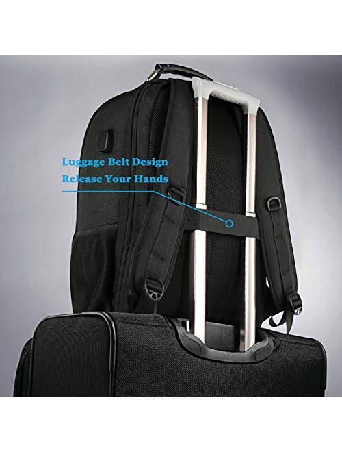 Travel Backpacks for Men, Extra Large TSA Friendly Business Anti Theft Durable Laptop Backpack Fits 17 inch Laptops with USB Charging Port, Water Resistant College School