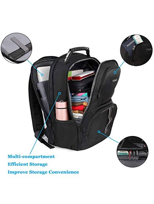Travel Backpacks for Men, Extra Large TSA Friendly Business Anti Theft Durable Laptop Backpack Fits 17 inch Laptops with USB Charging Port, Water Resistant College School