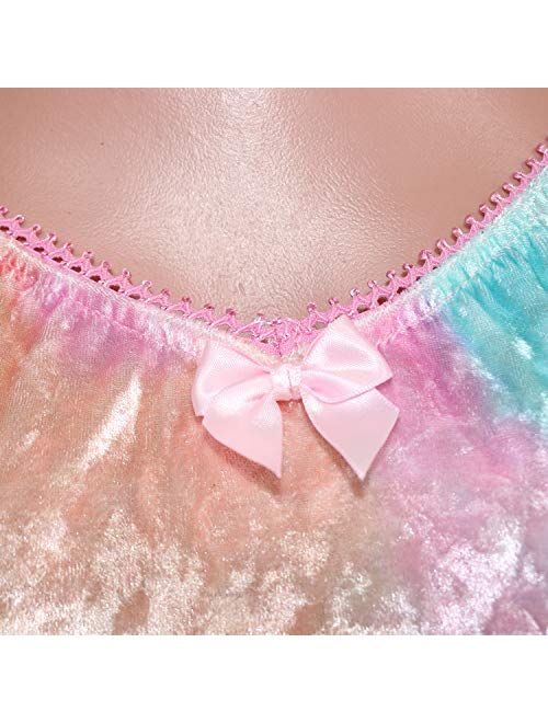 Women's Vintage Velvet 2 piece outfit Spaghetti Strap Crop Top and Shorts