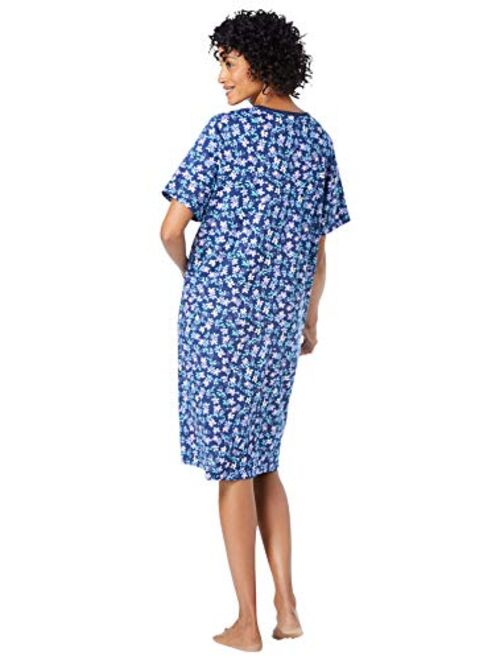 Dreams & Co. Women's Plus Size Print Sleepshirt Nightgown