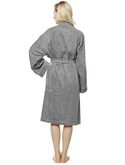 Arus Women's Short Kimono Lightweight Bathrobe Turkish Cotton Terry Cloth Robe
