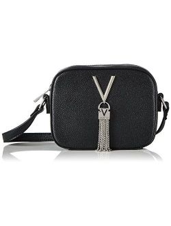 by Mario Valentino Women's Divina Pebbled Crossbody Bag Black