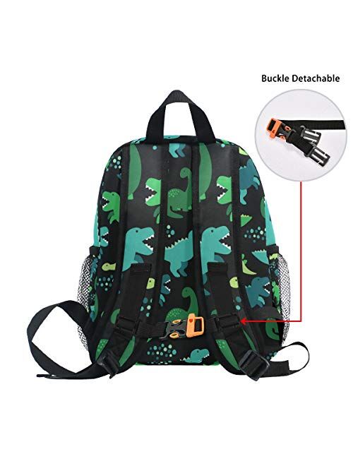 Cute Kid's Toddler Backpack Dinosaur Schoolbag for Boys Girls,Kindergarten Children Bag Preschool Nursery Travel Bag with Chest Clip(Cute Blue Dinosaur)