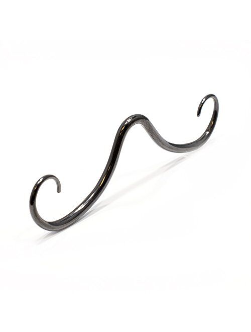 Black Over 316L Surgical Steel Septum Mustache nose Ring 5 sizes avialble