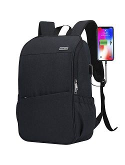 Deep Storage Laptop Backpack with USB Charging Port[Water Resistant] College School Computer Bookbag Fits 16 Inch Laptop