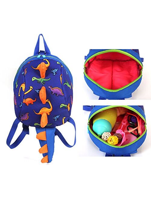 Toddler kids Dinosaur Backpack Book Bags with Safety Leash for Boys Girls