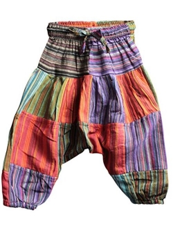 Shopoholic Fashion Children Hippie Harem Loose Boho Trouser Hippy Colorful Kids Retro Comfy Pants