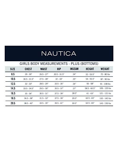 Nautica Girls' School Uniform Skinny Fit Stretch Twill Pant