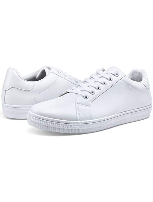 JOUSEN Men's Fashion Sneakers White Shoes for Men Casual Breathable Shoes
