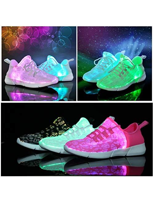 Buy Fiber Optic LED Shoes Light Up Sneakers for Women Men with USB